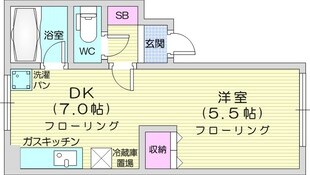 北２４条駅 徒歩9分 3階の物件間取画像